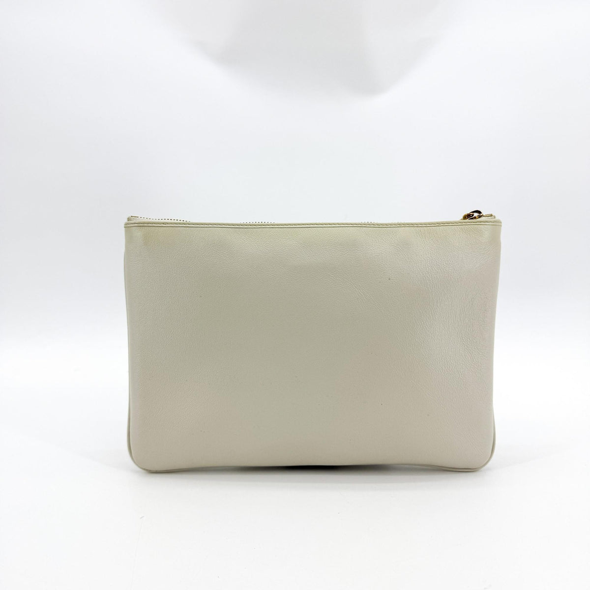 Gucci Raja leather clutch ecru