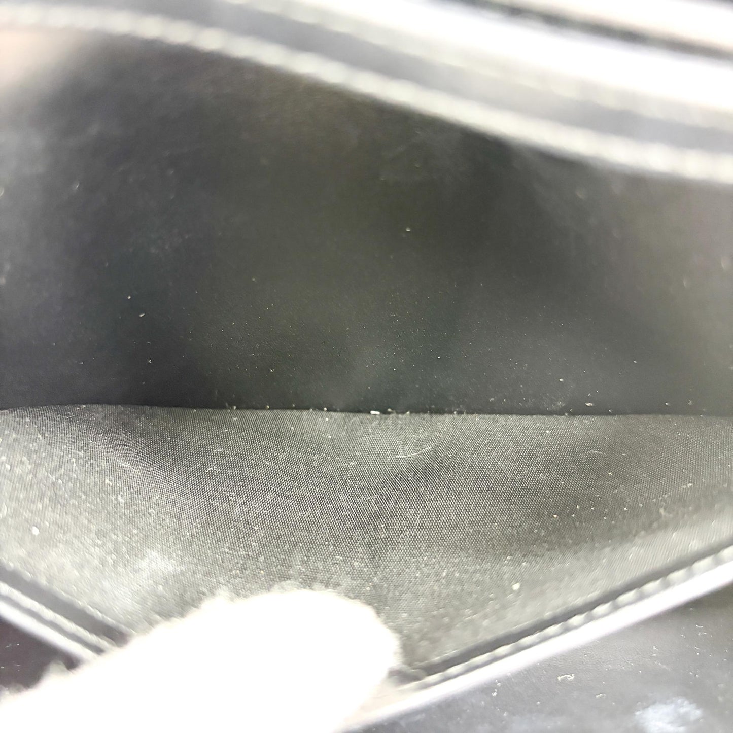 Celine Vintage Triomphe Leather Envelope Clutch Black