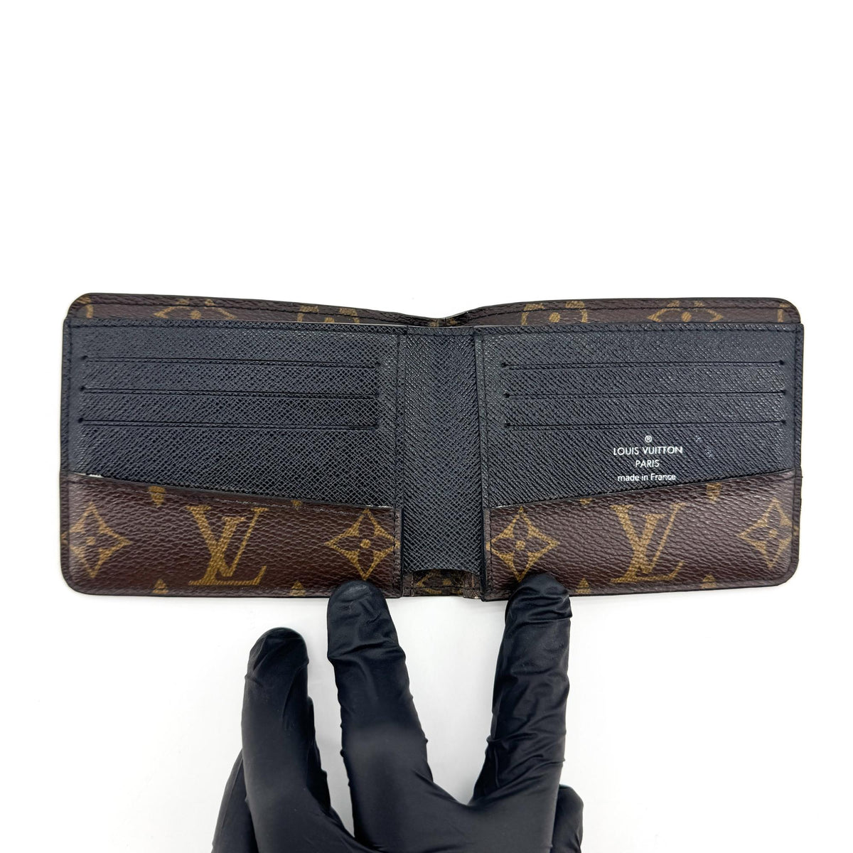 Louis Vuitton Monogram Macassar Multiple Wallet Brown Black