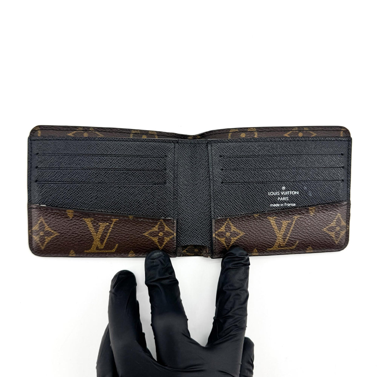 Louis Vuitton Monogram Macassar Multiple Wallet Brown Black