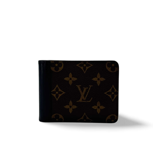 Louis Vuitton Monogram Macassar Multiple Wallet Brown Black