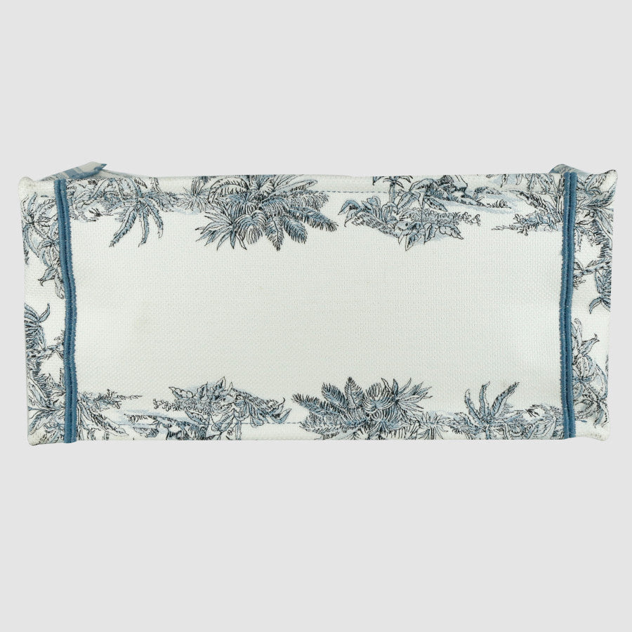 Medium Riviera Palm Embroidered Book Tote Bag 36