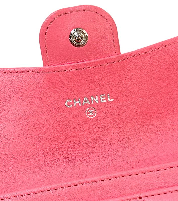 Chanel Pink Flap Card Wallet
