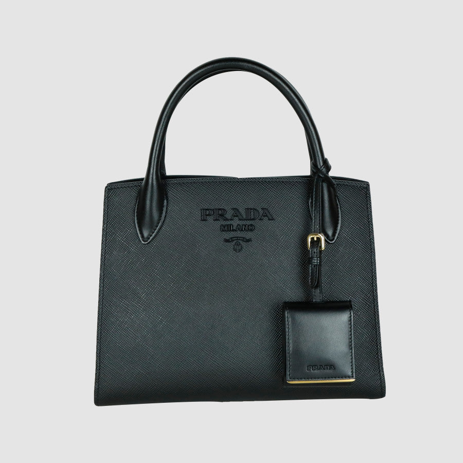 Small Saffiano Monochrome Tote Shoulder Bag 1BA156