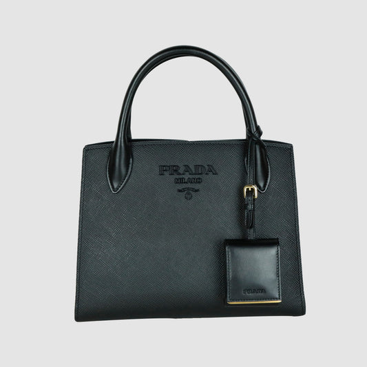 Small Saffiano Monochrome Tote Shoulder Bag 1BA156