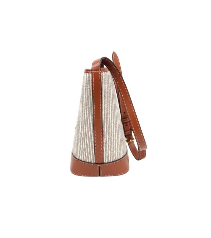 Celine beige triope bucket shoulder bag