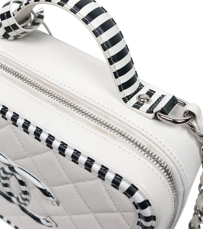 Chanel White Caviar Skin Cosmetic Case