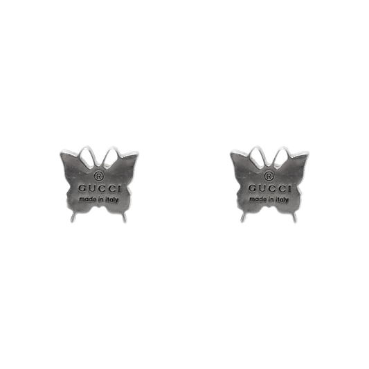 Gucci Butterfly Silver Earrings