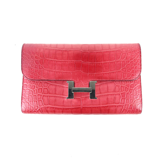 Constance Wani Alligator Flap Long Wallet