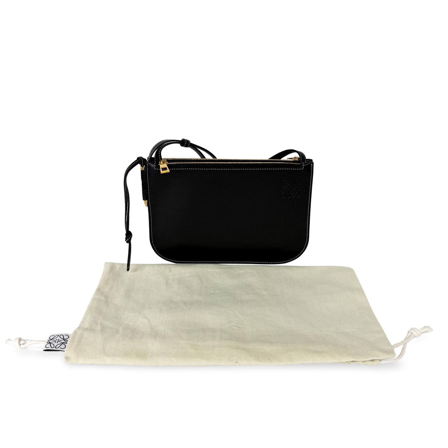 Loewe Hill Duo Bag Soft Calfskin Black