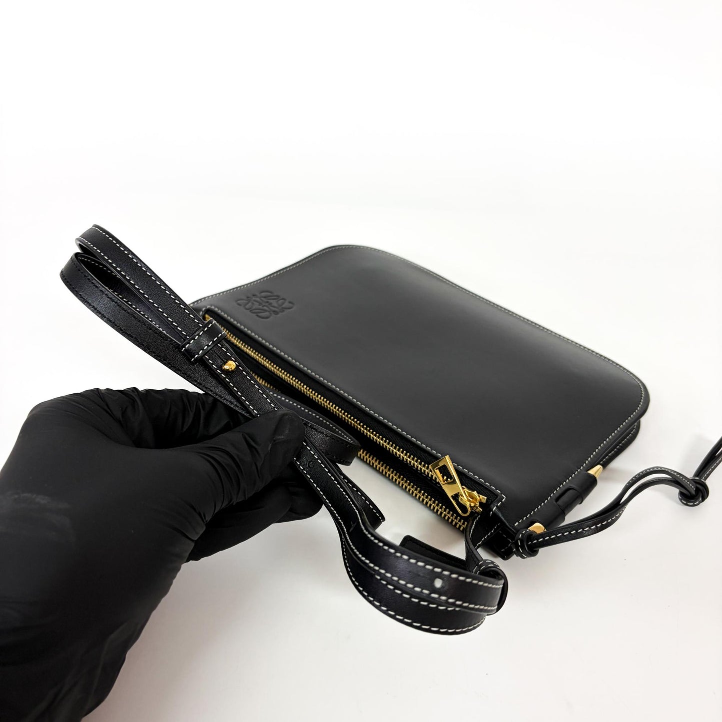 Loewe Hill Duo Bag Soft Calfskin Black