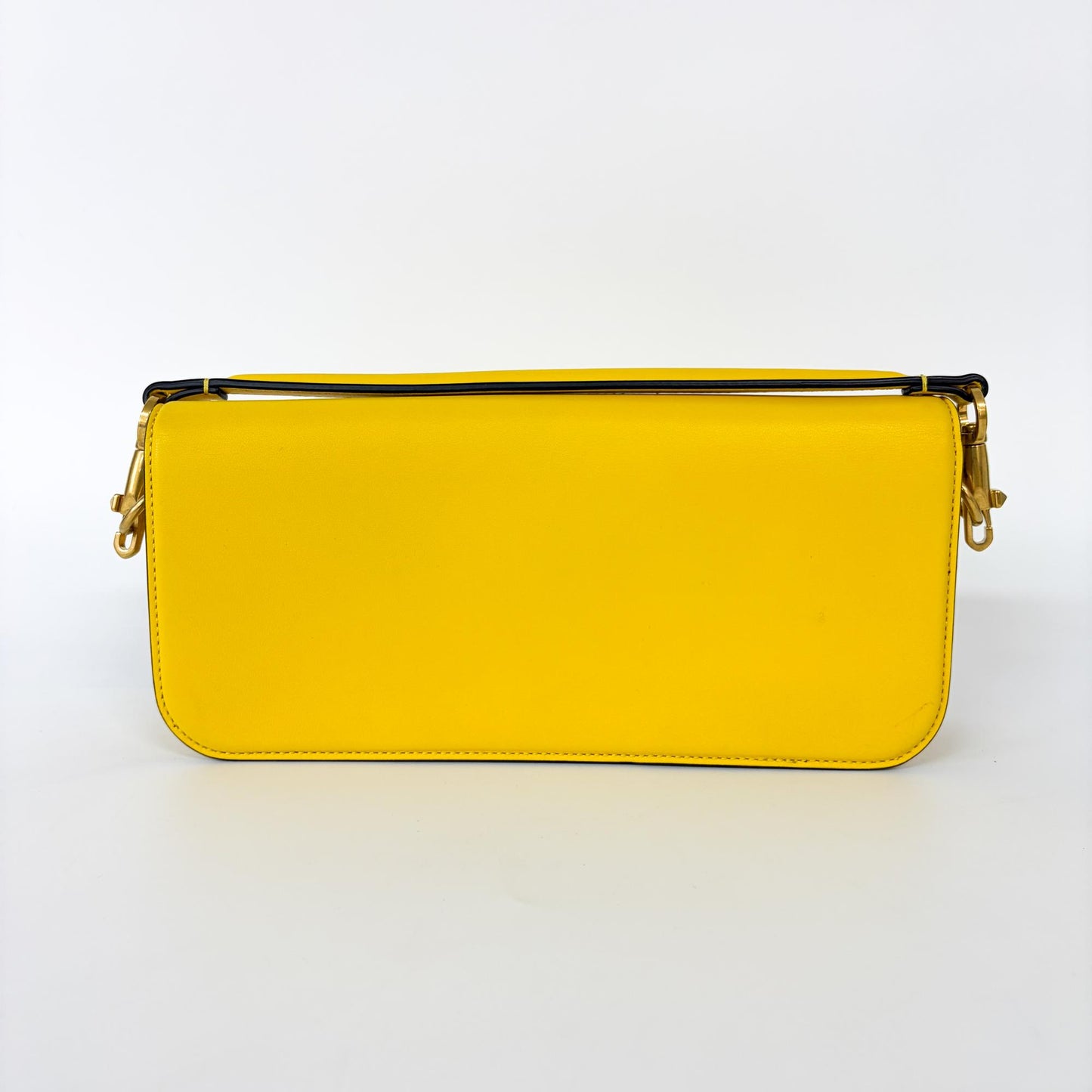 Valentino Garavani V-Logo Rocco Shoulder Bag Yellow