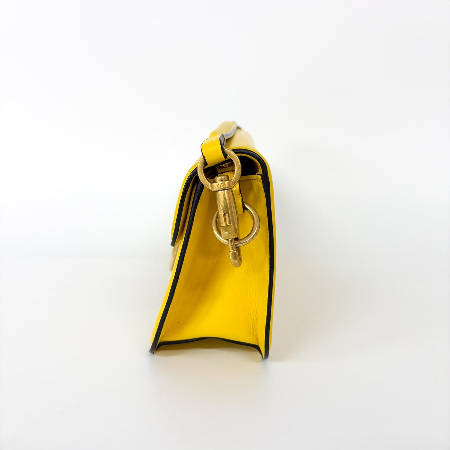 Valentino Garavani V-Logo Rocco Shoulder Bag Yellow