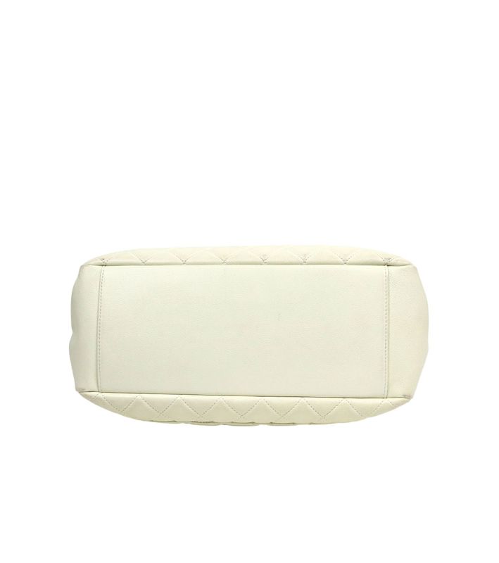 Chanel Ivory Caviar Big CC Grandchamp Shoulder Bag