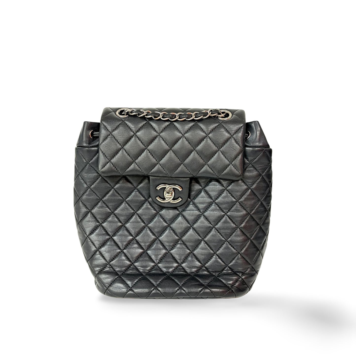 Chanel Urban Spirit Silver Hardware Lambskin Backpack