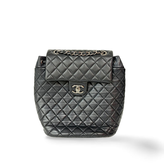 Chanel Urban Spirit Silver Hardware Lambskin Backpack