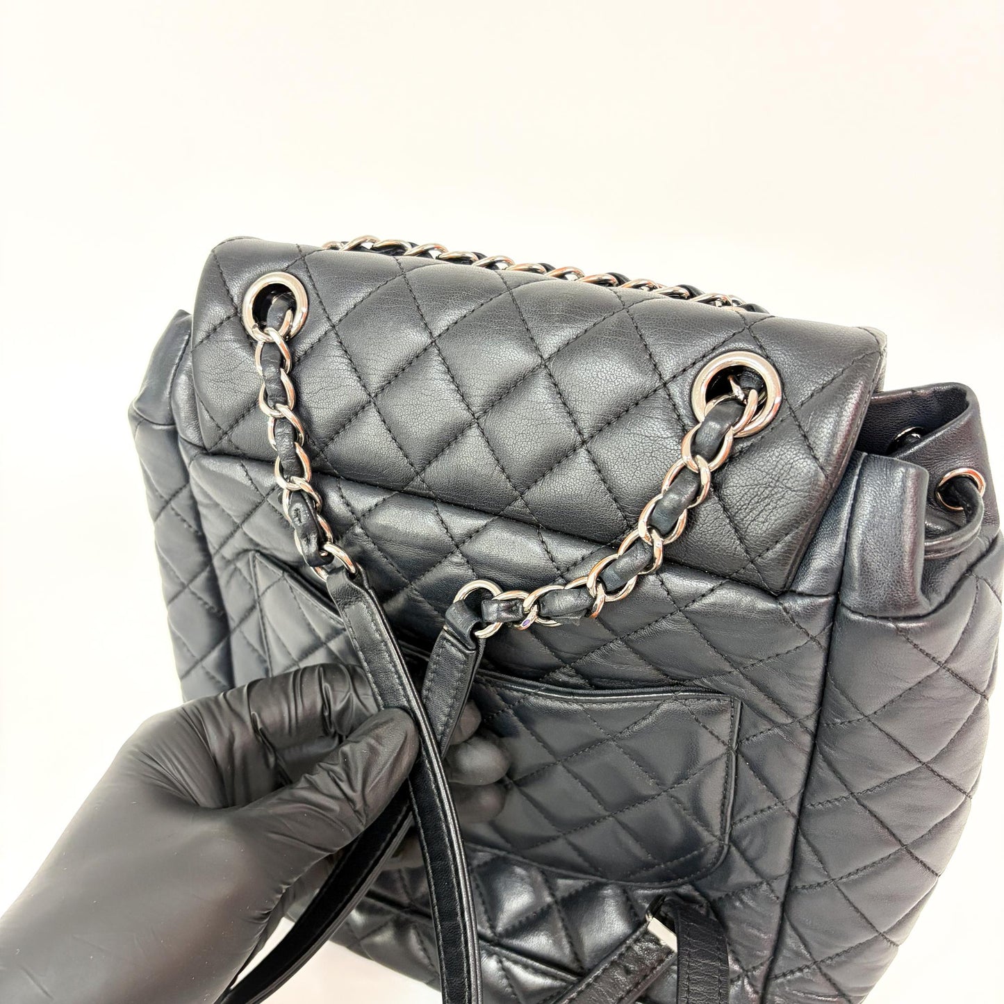 Chanel Urban Spirit Silver Hardware Lambskin Backpack