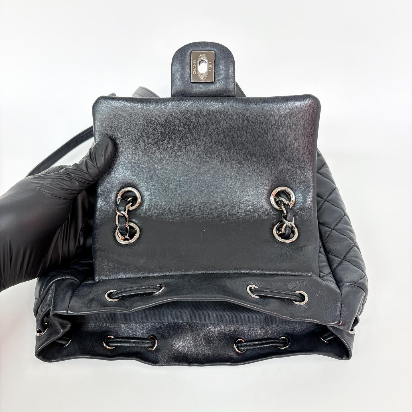 Chanel Urban Spirit Silver Hardware Lambskin Backpack