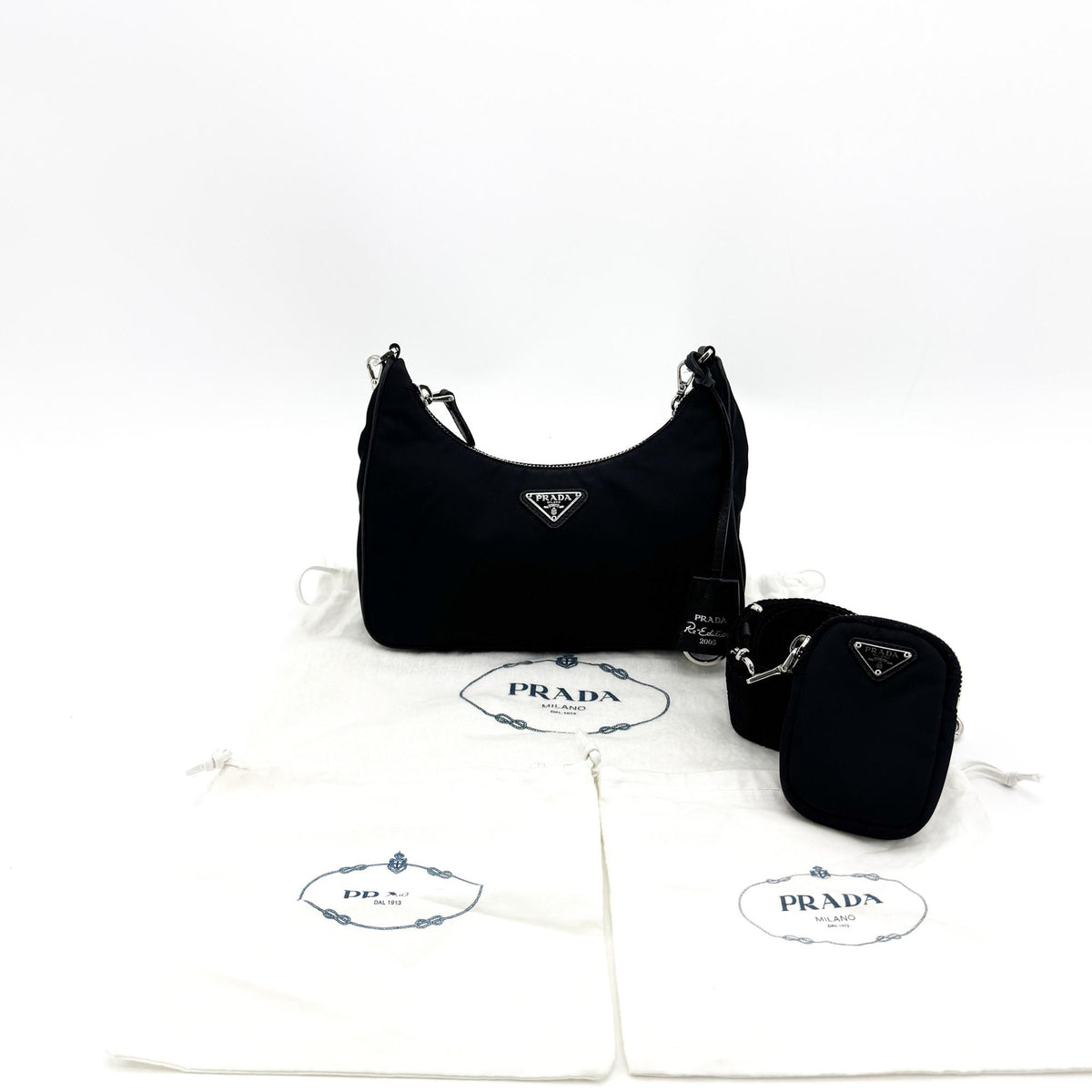 Prada Re-Edition 2005 Re-Ylon Crossbody Bag Black