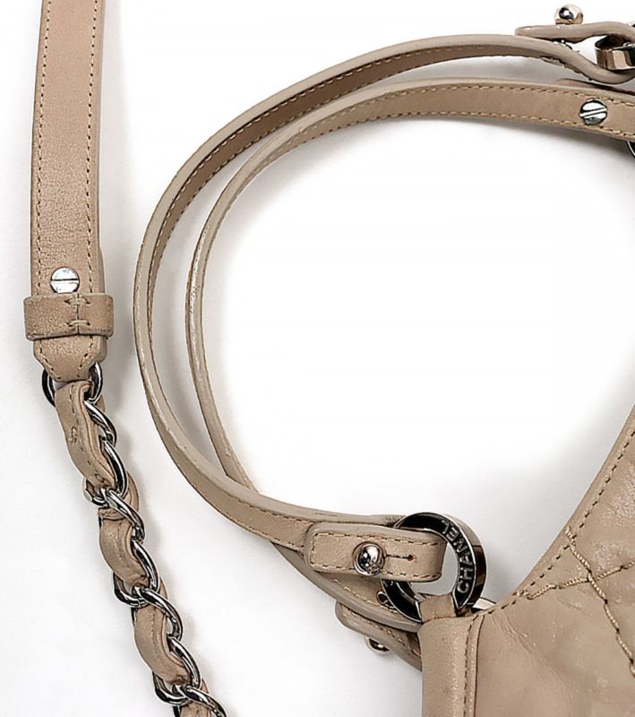 Chanel Beige Quilted Big CC 2WAY Bag