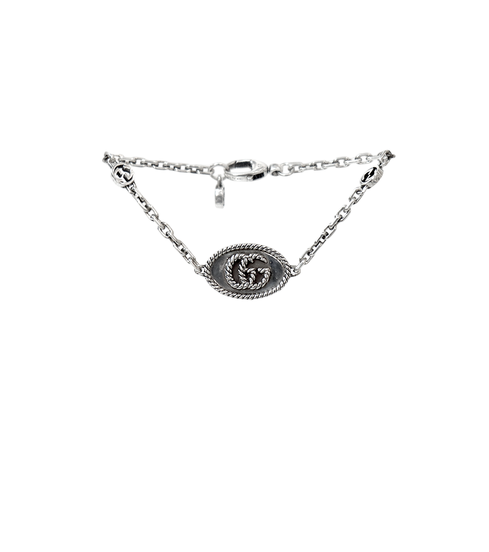 Gucci Round Double G Silver Bracelet