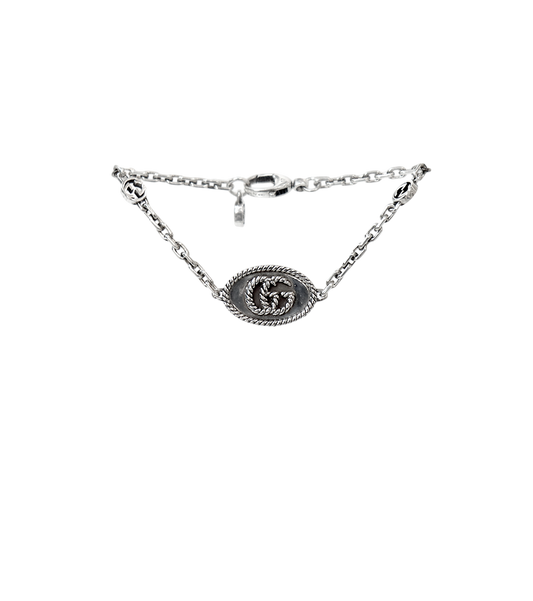 Gucci Round Double G Silver Bracelet