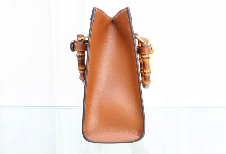 Diana Bamboo Small Top Handle Tote Shoulder Bag 660195
