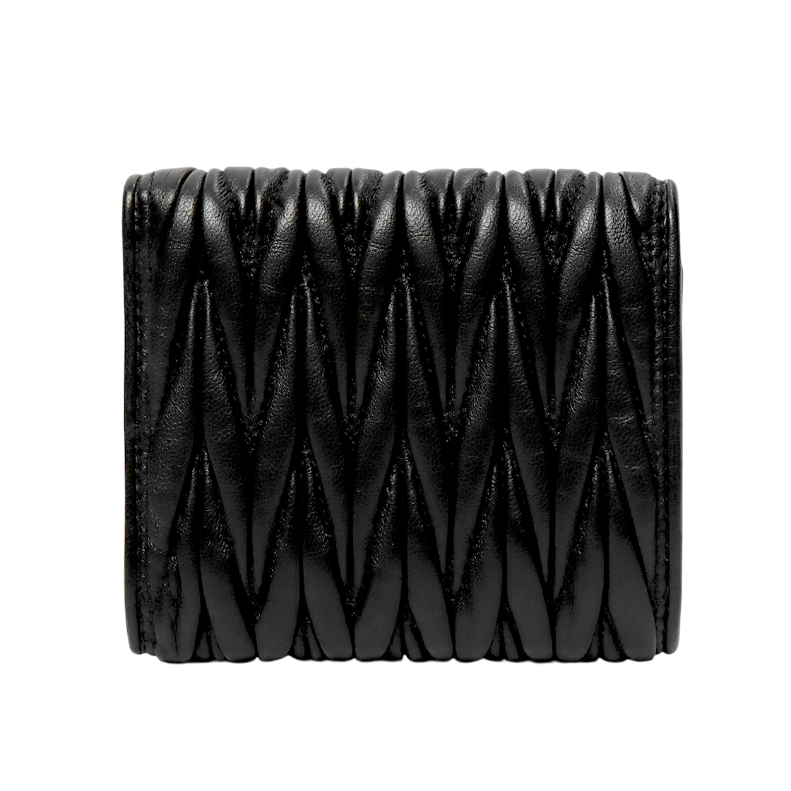 Miu Miu Black Materasse Half-Wallet