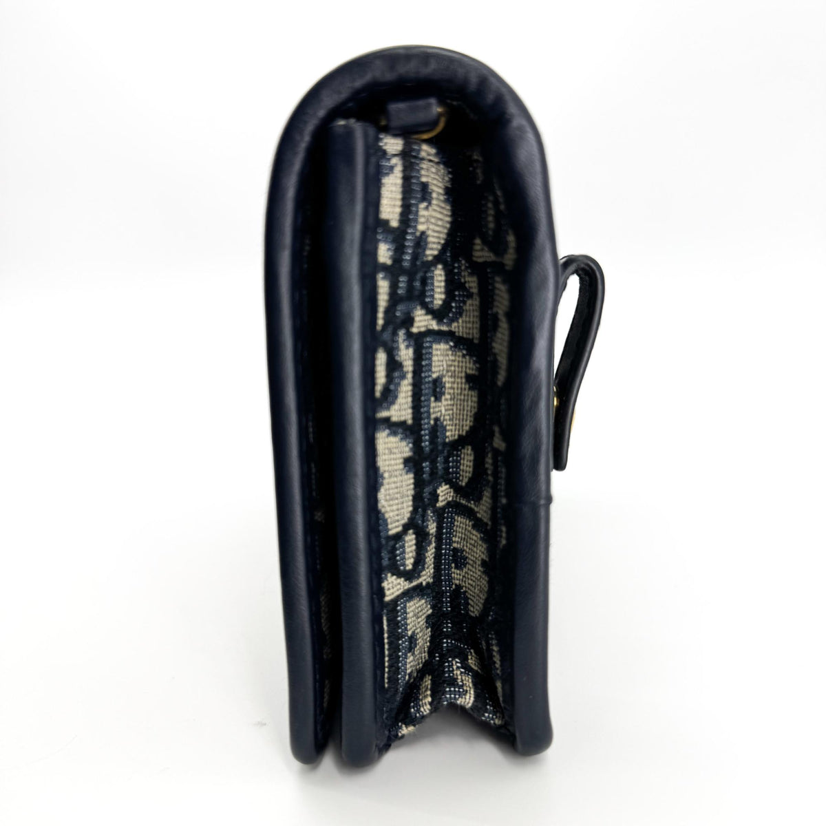Dior 30 Montaigne Flap Card Holder Blue Oblique