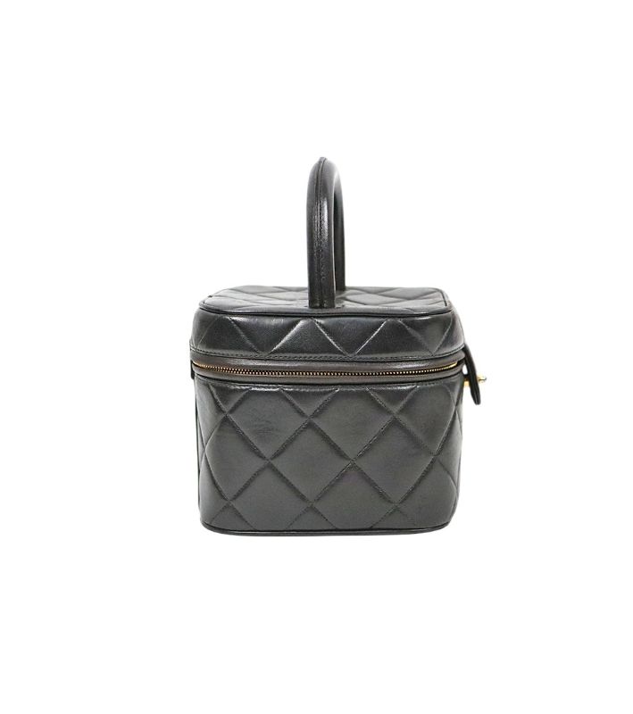 Chanel Black Quilted Vanity Bag