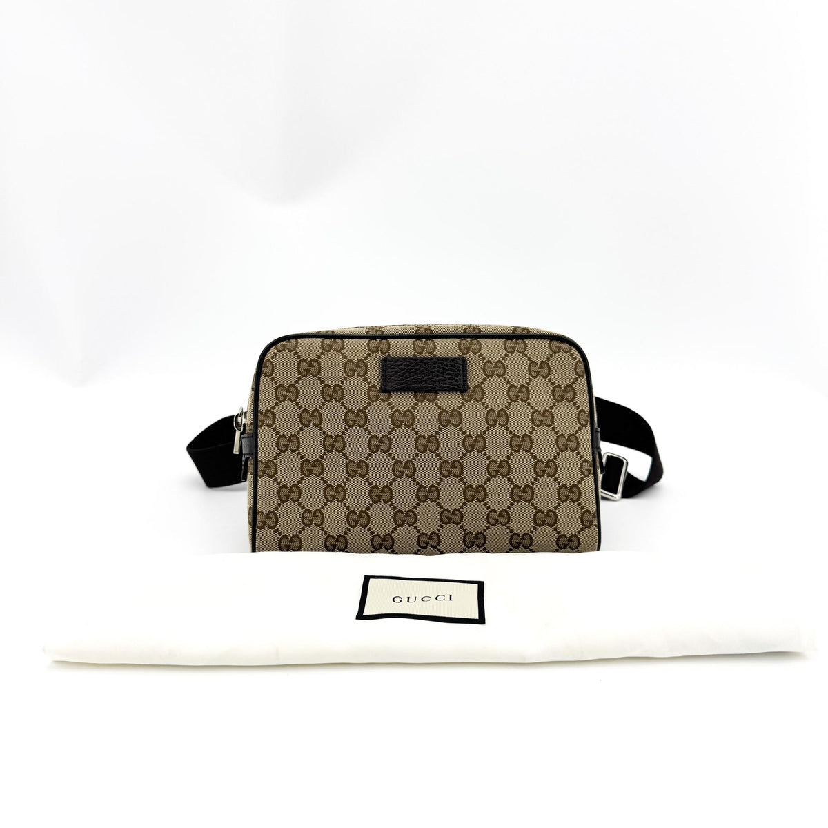 Gucci GG Canvas Crossbody Bag Beige Brown