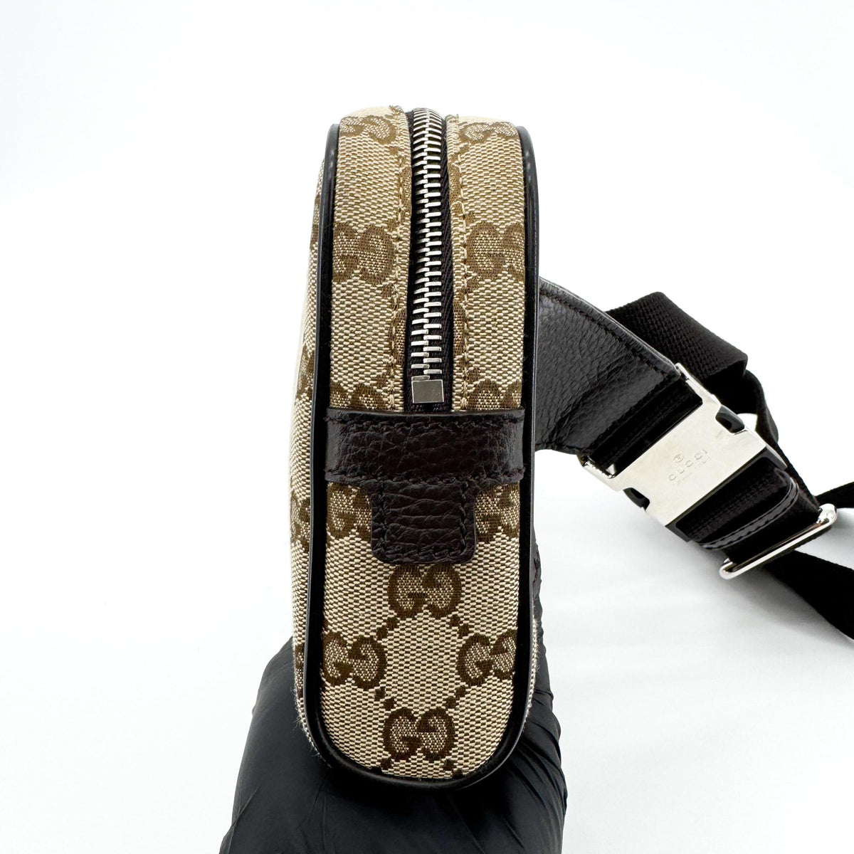 Gucci GG Canvas Crossbody Bag Beige Brown