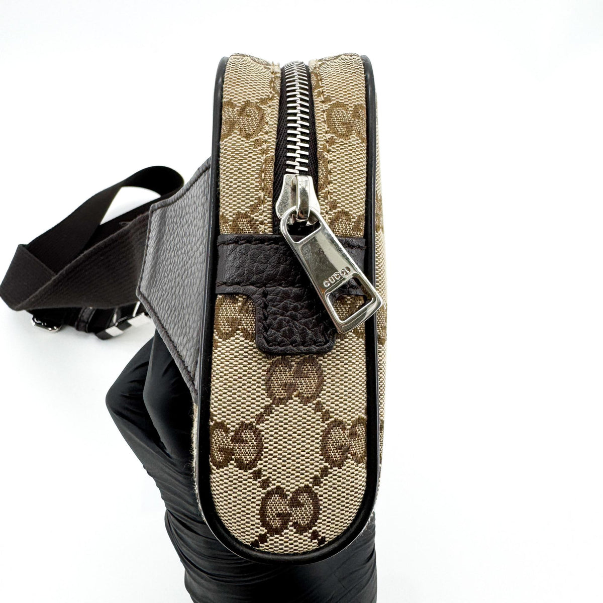 Gucci GG Canvas Crossbody Bag Beige Brown