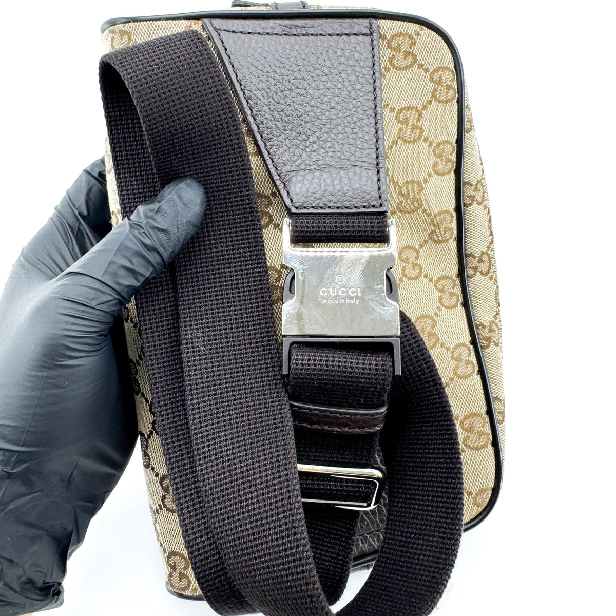Gucci GG Canvas Crossbody Bag Beige Brown