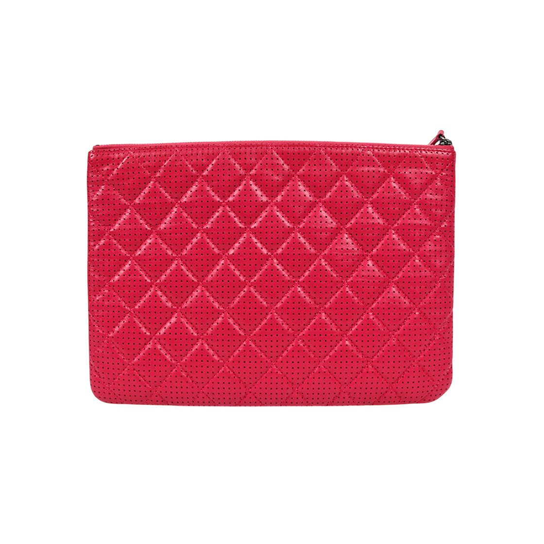 Chanel Pink Perforated Clutch Bag
