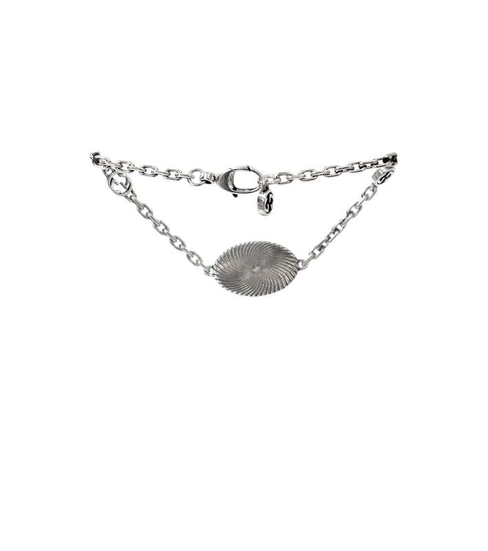 Gucci Round Double G Silver Bracelet