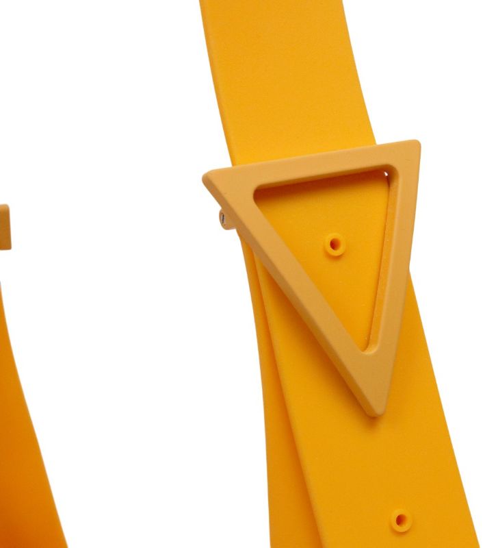 Bottega Veneta Yellow Matte Rubber Punch Shoulder Bag