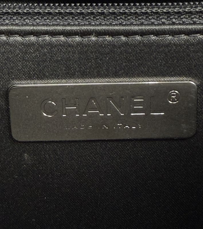 Chanel Silver CC Embossed Chain Shoulder Bag