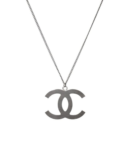 Chanel Cubic CC Silver Necklace