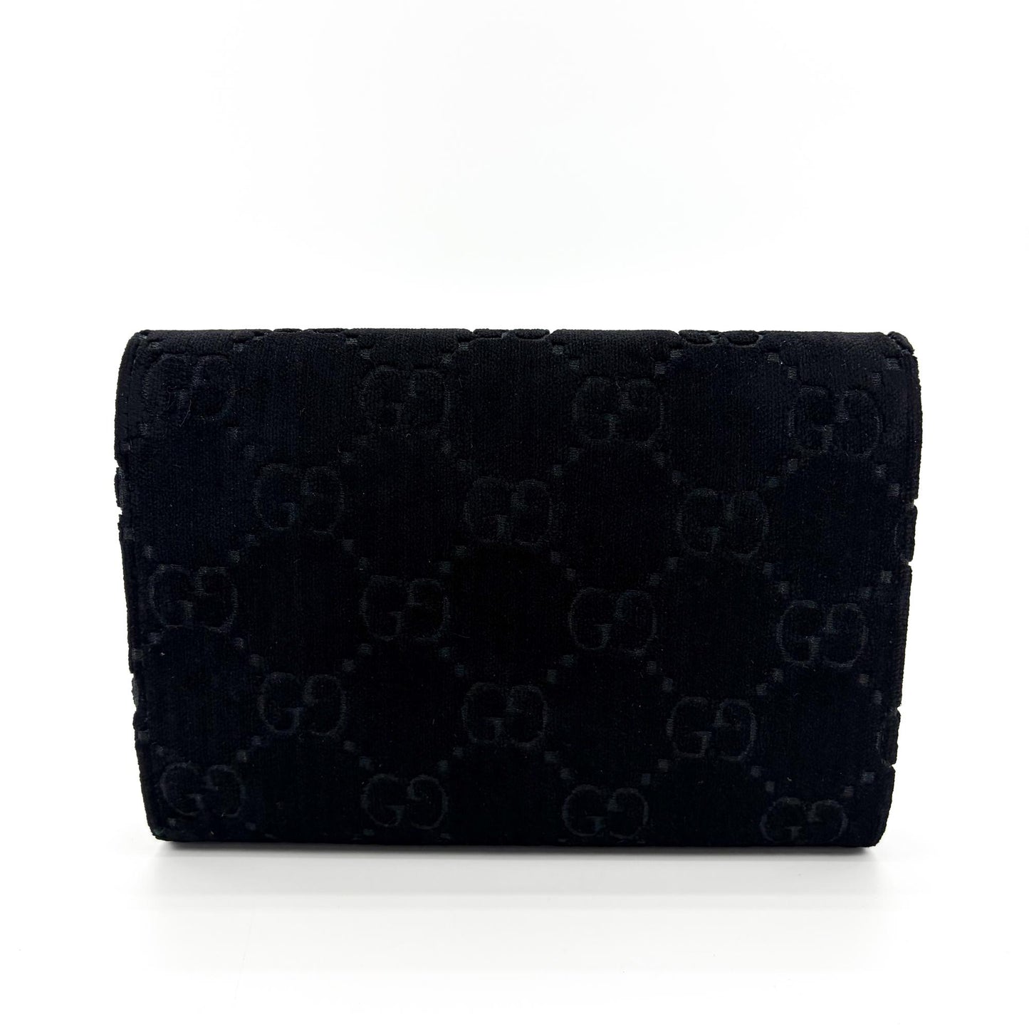 Gucci Dionysus Super Mini GG Velvet Shoulder Bag Black