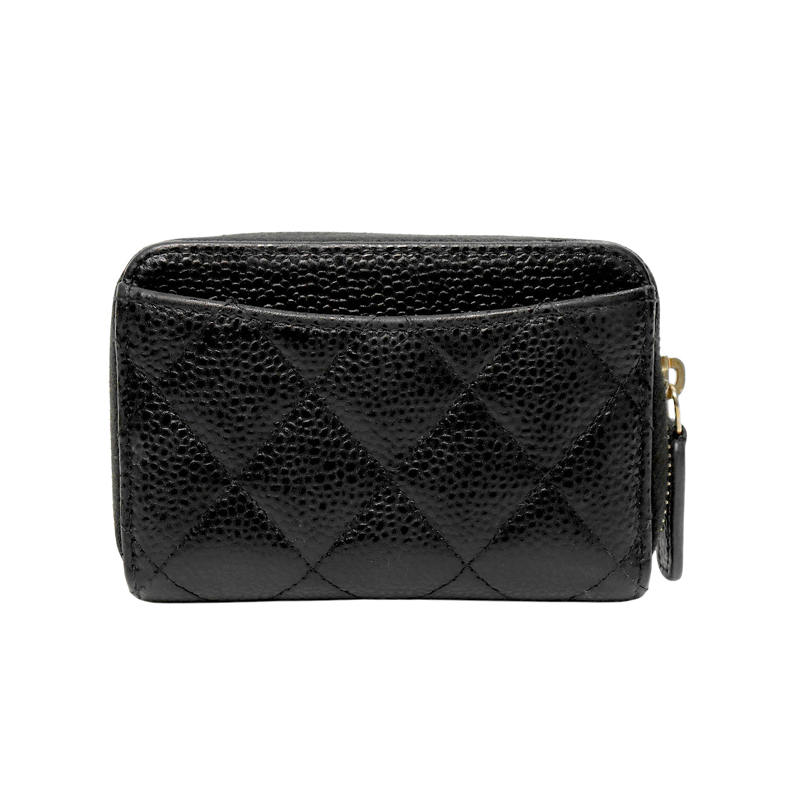 Chanel Black Caviar Skin Card Wallet