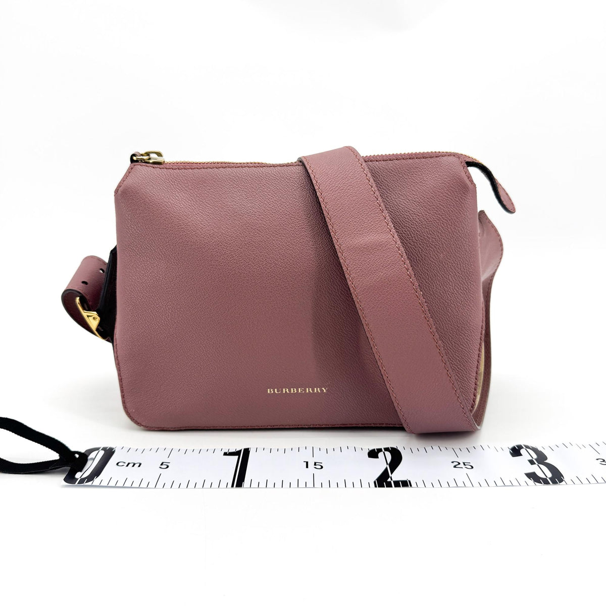 Burberry House Check Small Hemsley Crossbody Bag Dusty Pink