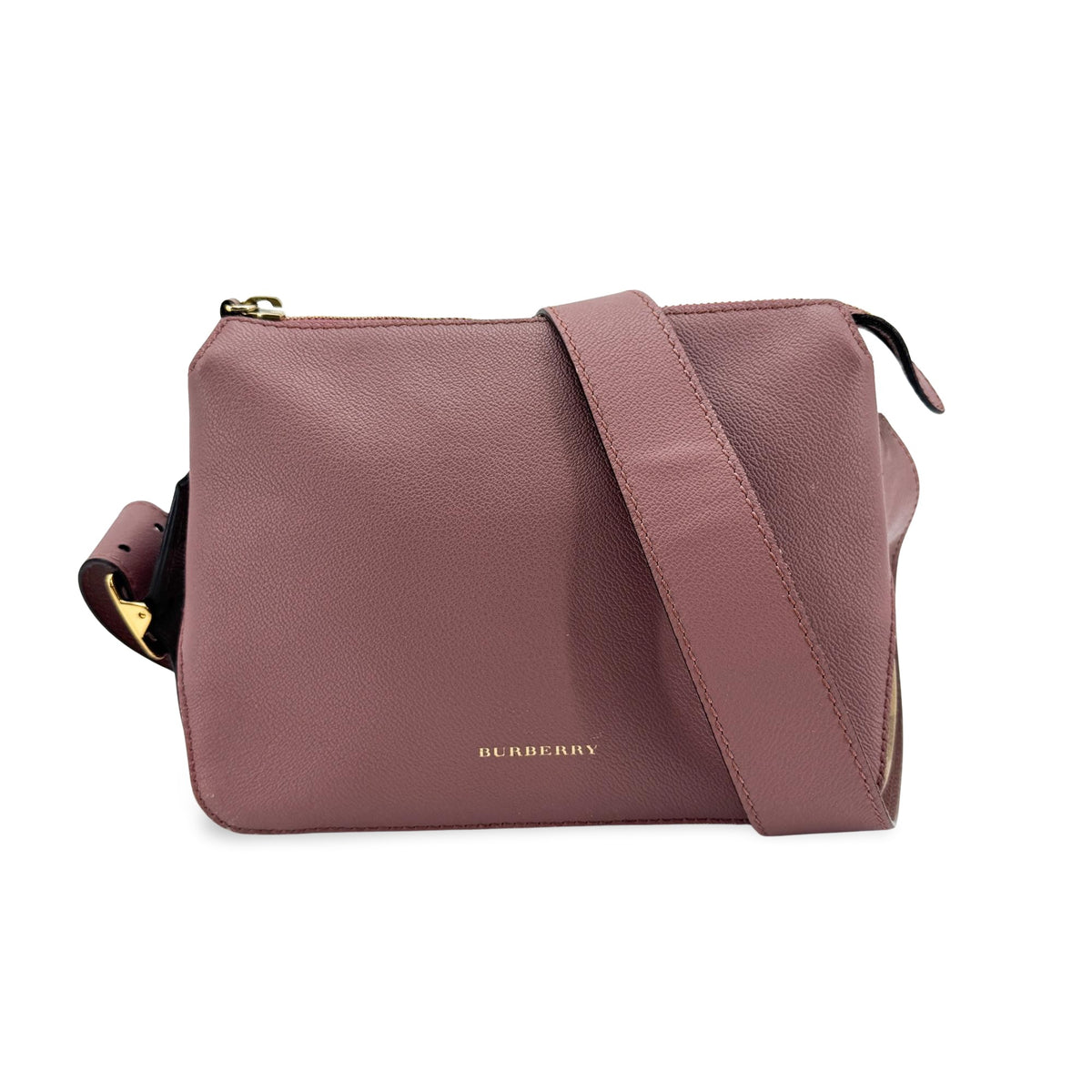 Burberry House Check Small Hemsley Crossbody Bag Dusty Pink