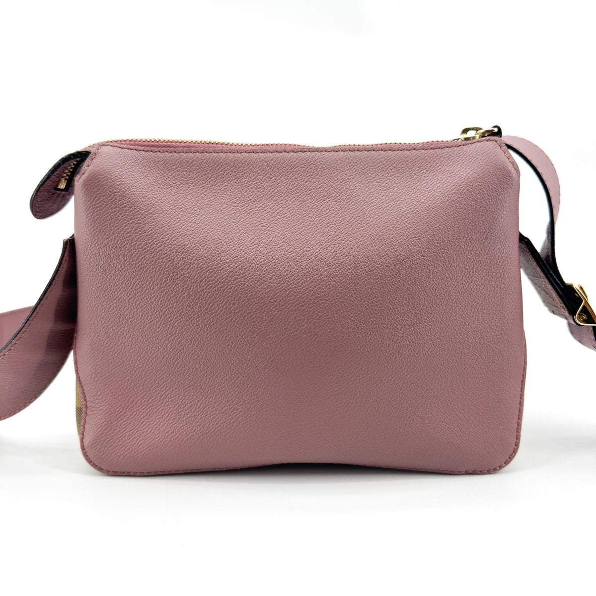 Burberry House Check Small Hemsley Crossbody Bag Dusty Pink