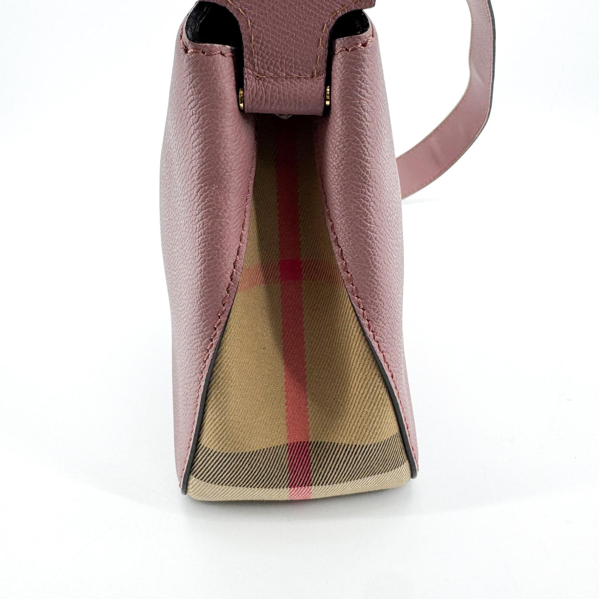 Burberry House Check Small Hemsley Crossbody Bag Dusty Pink