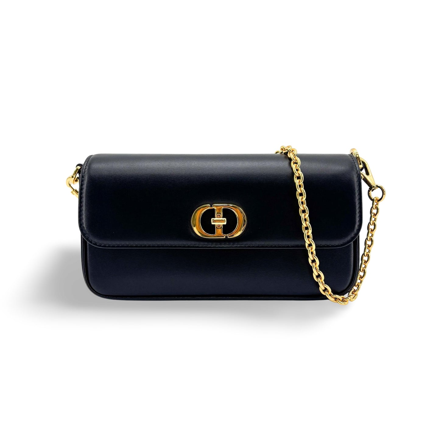Dior 30 Avenue Montaigne Chain Bag Black Box Calfskin