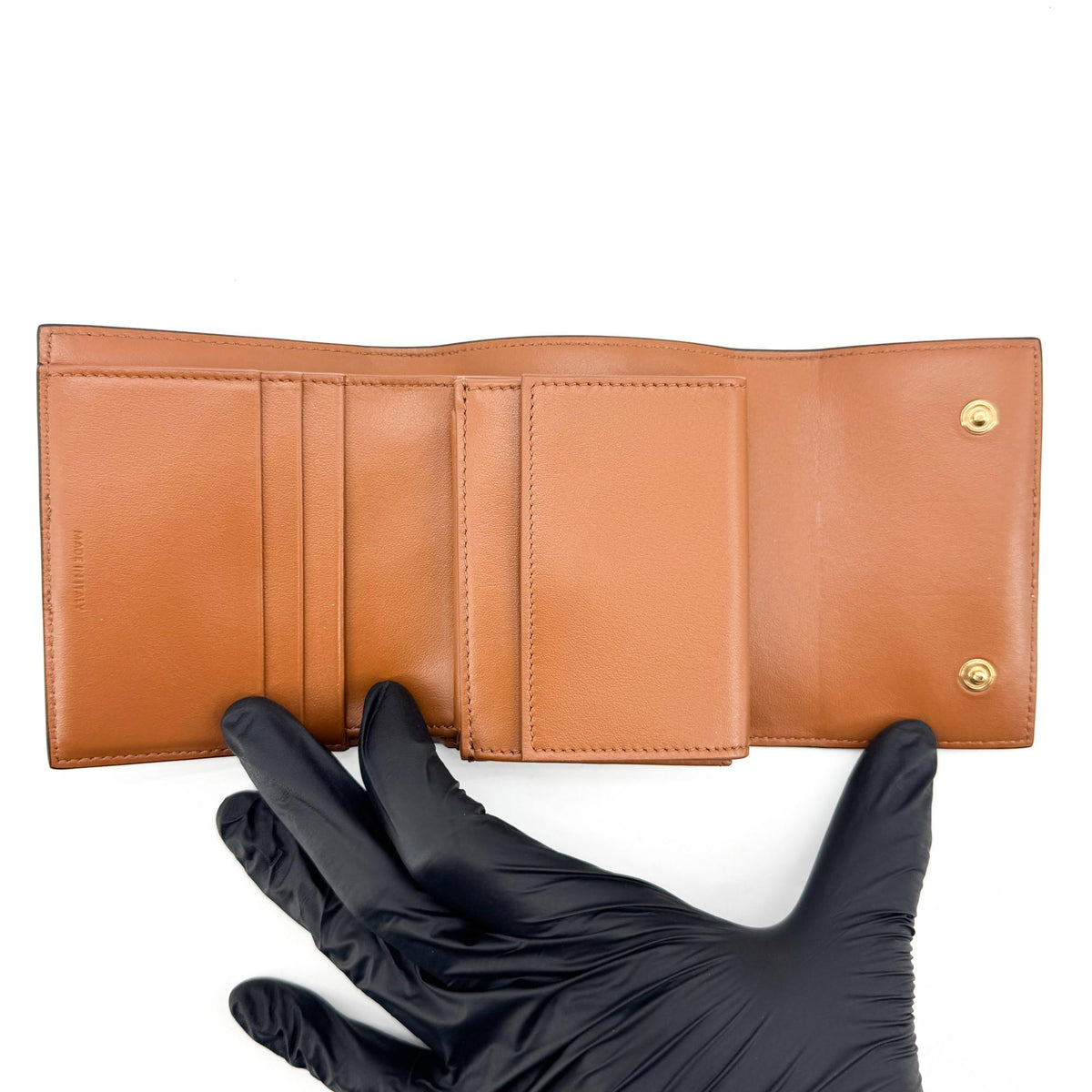 Celine Triomphe Canvas Small Flap Wallet Tan