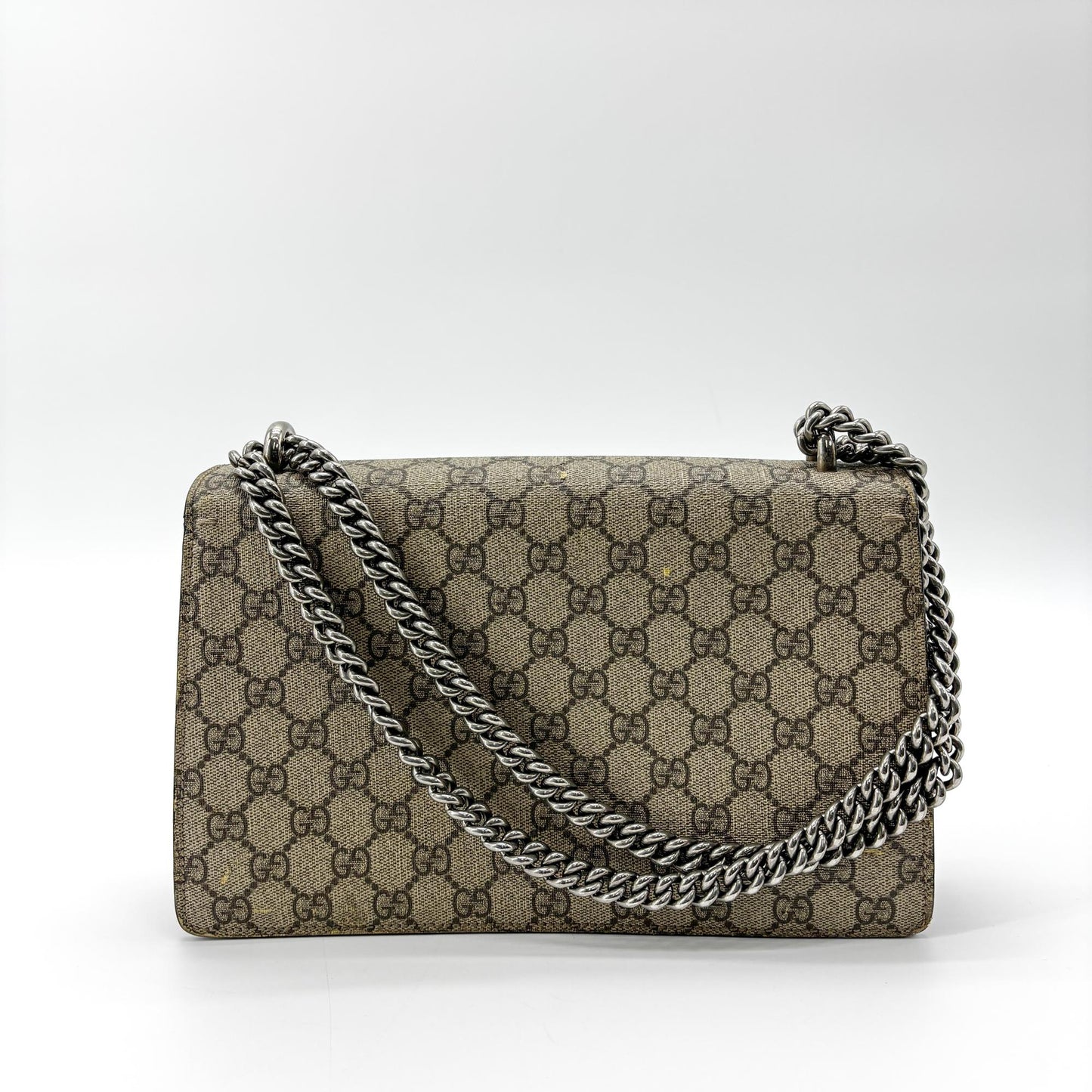 Gucci Dionysus Small GG Shoulder Bag Beige Burgundy