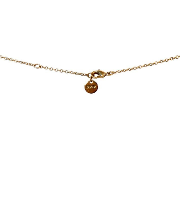 Dior Claire D Rune Gold Necklace