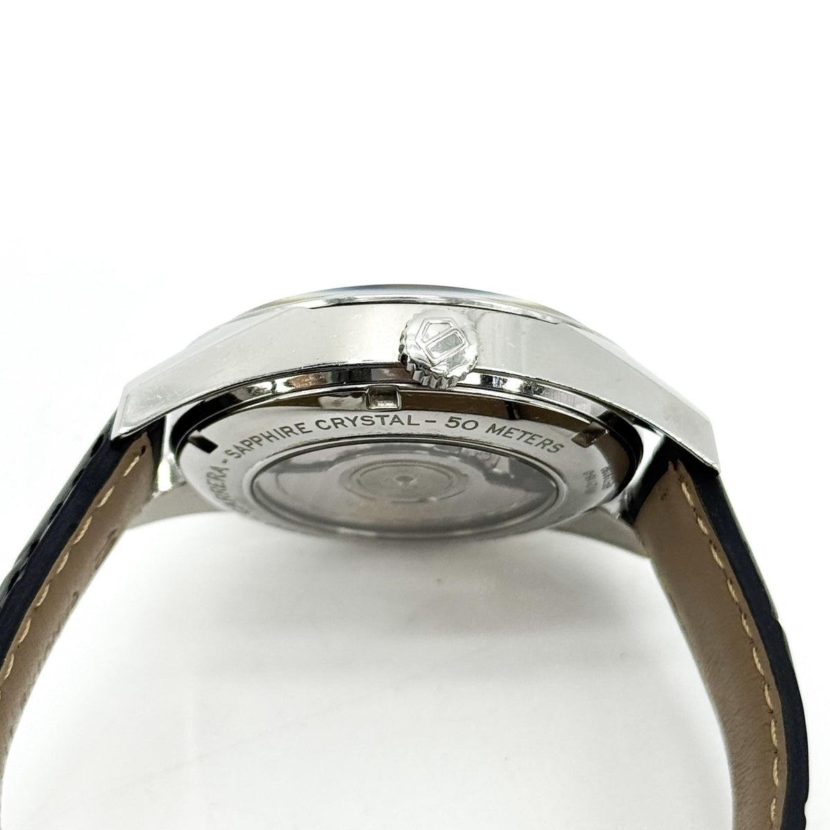 TAG Heuer Carrera Twin Time Automatic White Dial Leather
